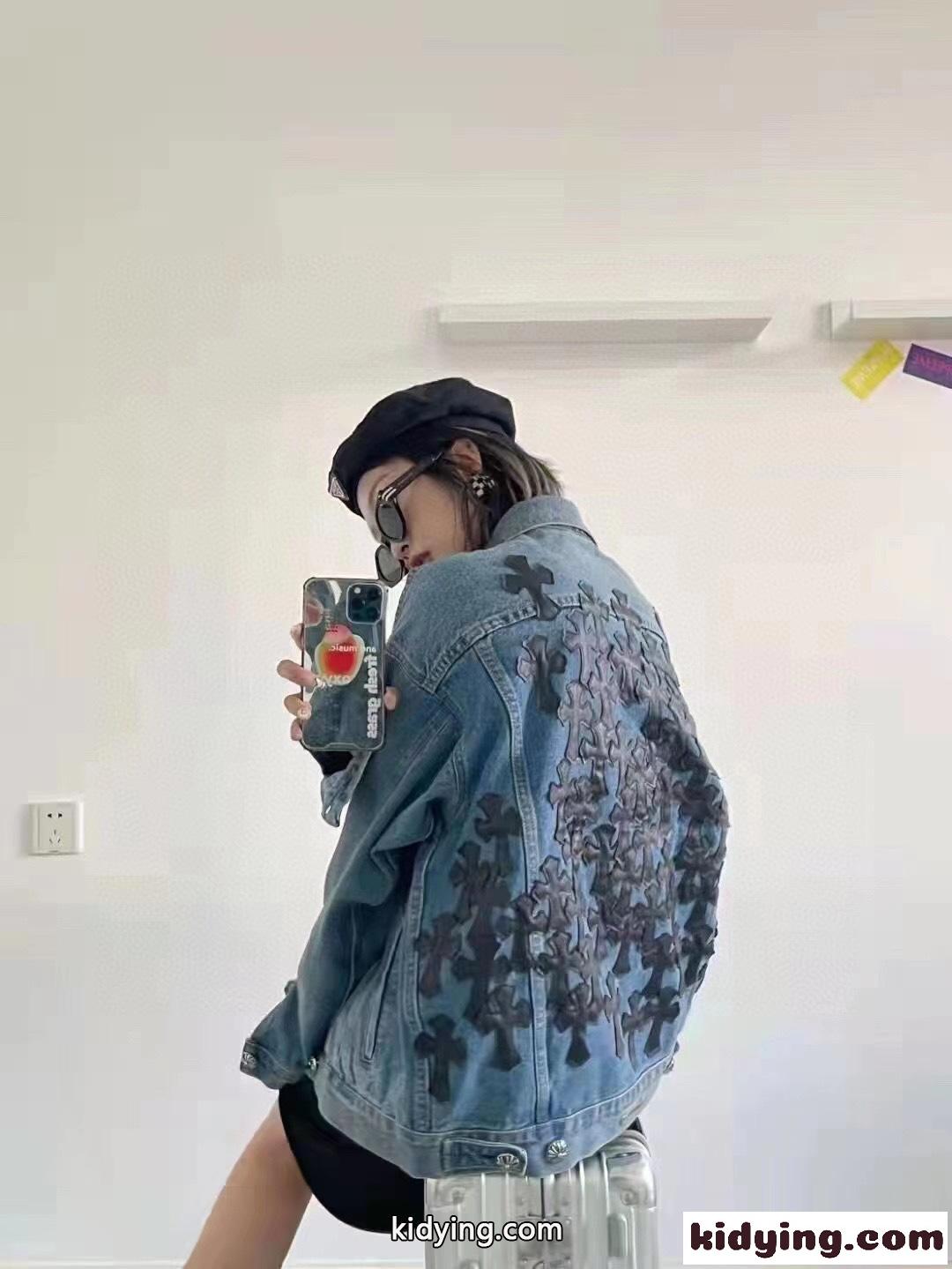 Chrome Hearts×Levis デニムジャケット クロムハーツ ジャケット コピー クロスパッチ-3