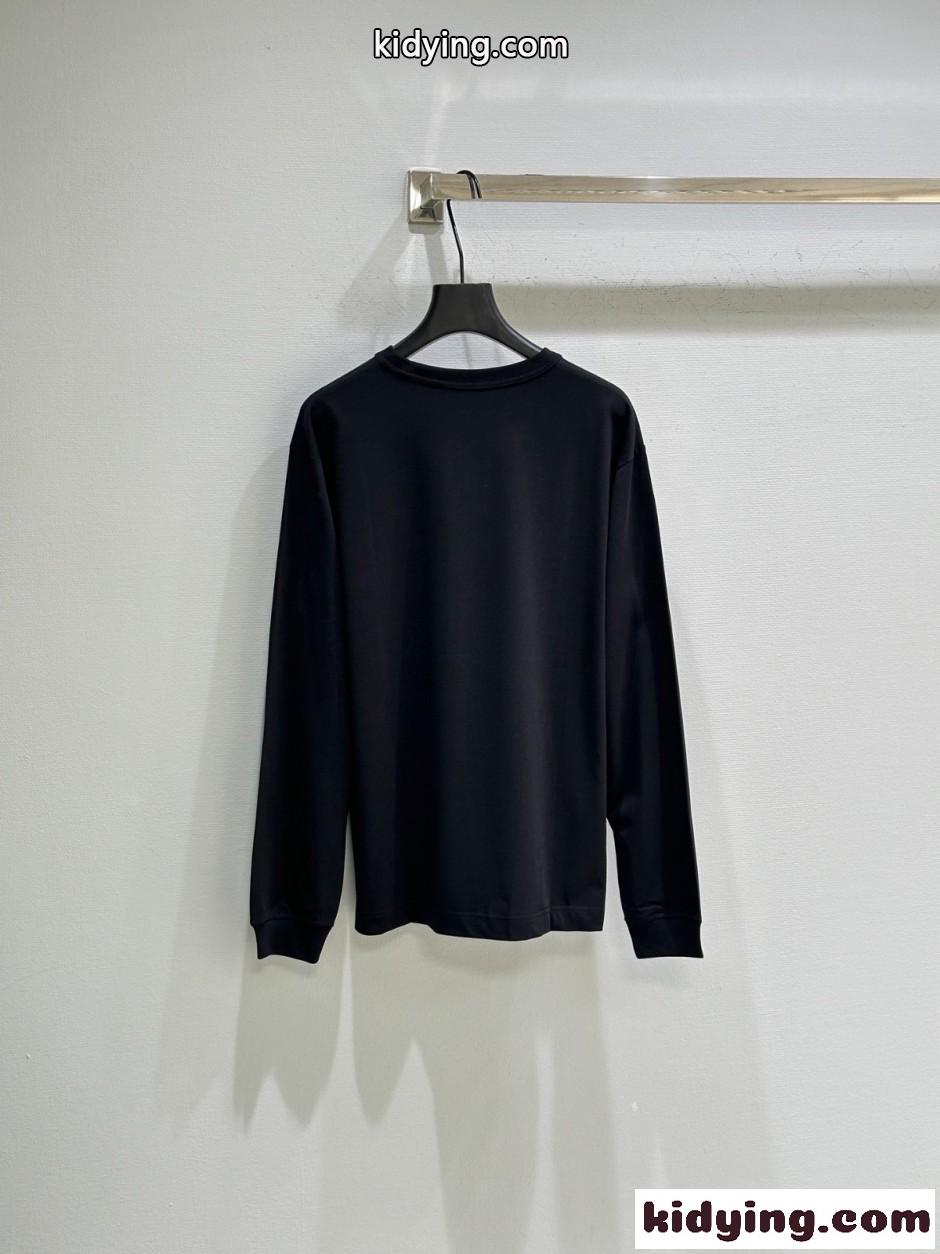 アレキサンダーワング Tシャツ コピー シンプル 洗練された ロゴ 長袖Tシャツ ブラック-5