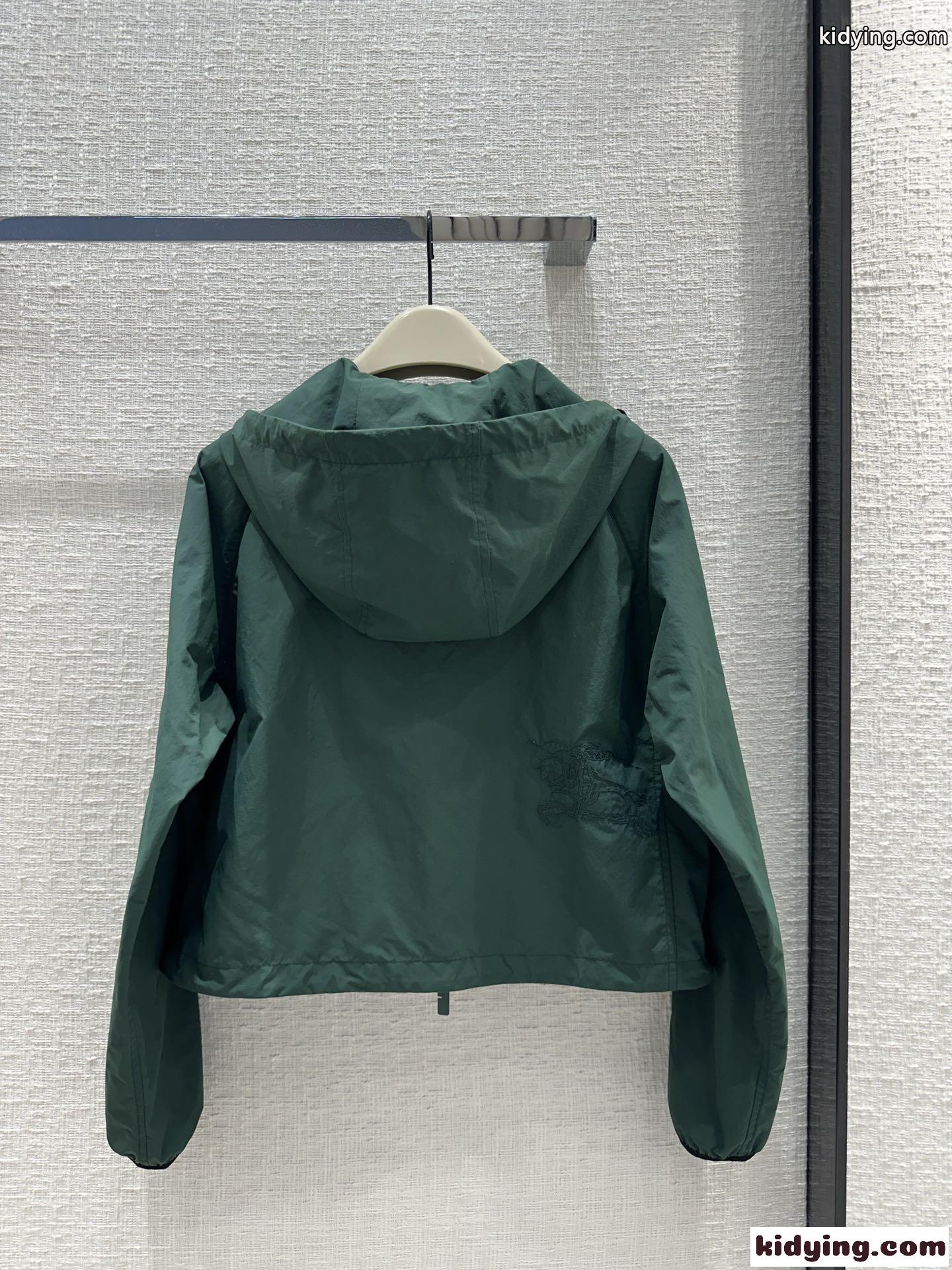 春夏 クロップド ナイロンジャケット バーバリー ジャケット コピー グリーン-5