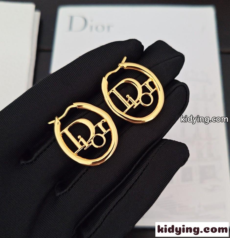 Dior Oblique フープピアス クリスチャン・ディオール イヤリング 偽物-2