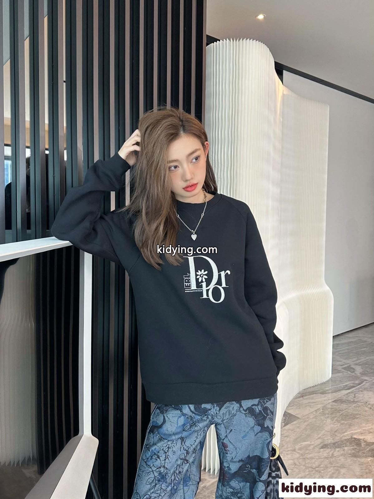 DIOR BY ERL オーバーサイズ スウェット クリスチャン・ディオール パーカー コピー ブラック-3