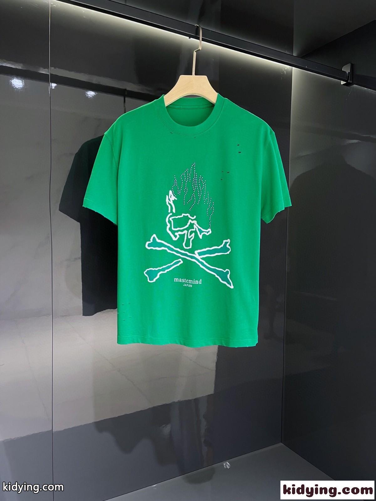 カジュアル マスターマインド・ジャパン 半袖Tシャツ コピー ファッション 目を引く 個性的 ダメージ加工 プリント-2