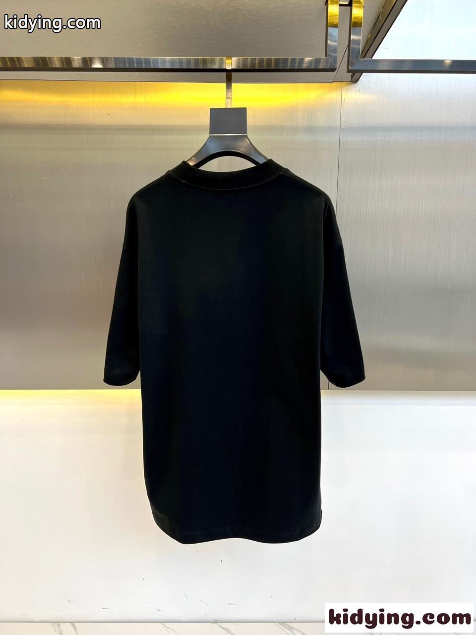 コットンジャージ リラックス 半袖Tシャツ グッチ Tシャツ コピー ブラック-3
