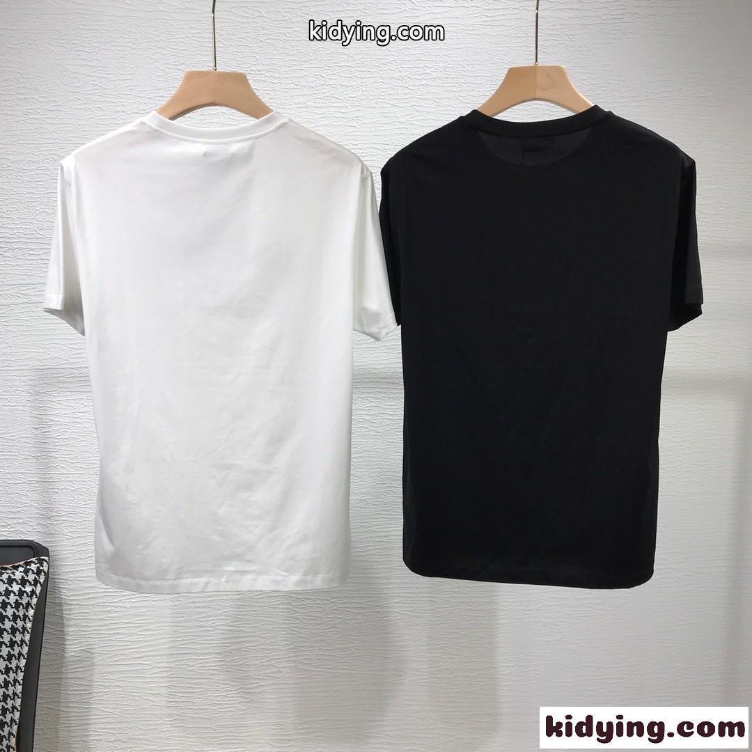 可愛い カジュアル ロゴプリント モンクレール Tシャツ コピー コットン 半袖 トップス-3