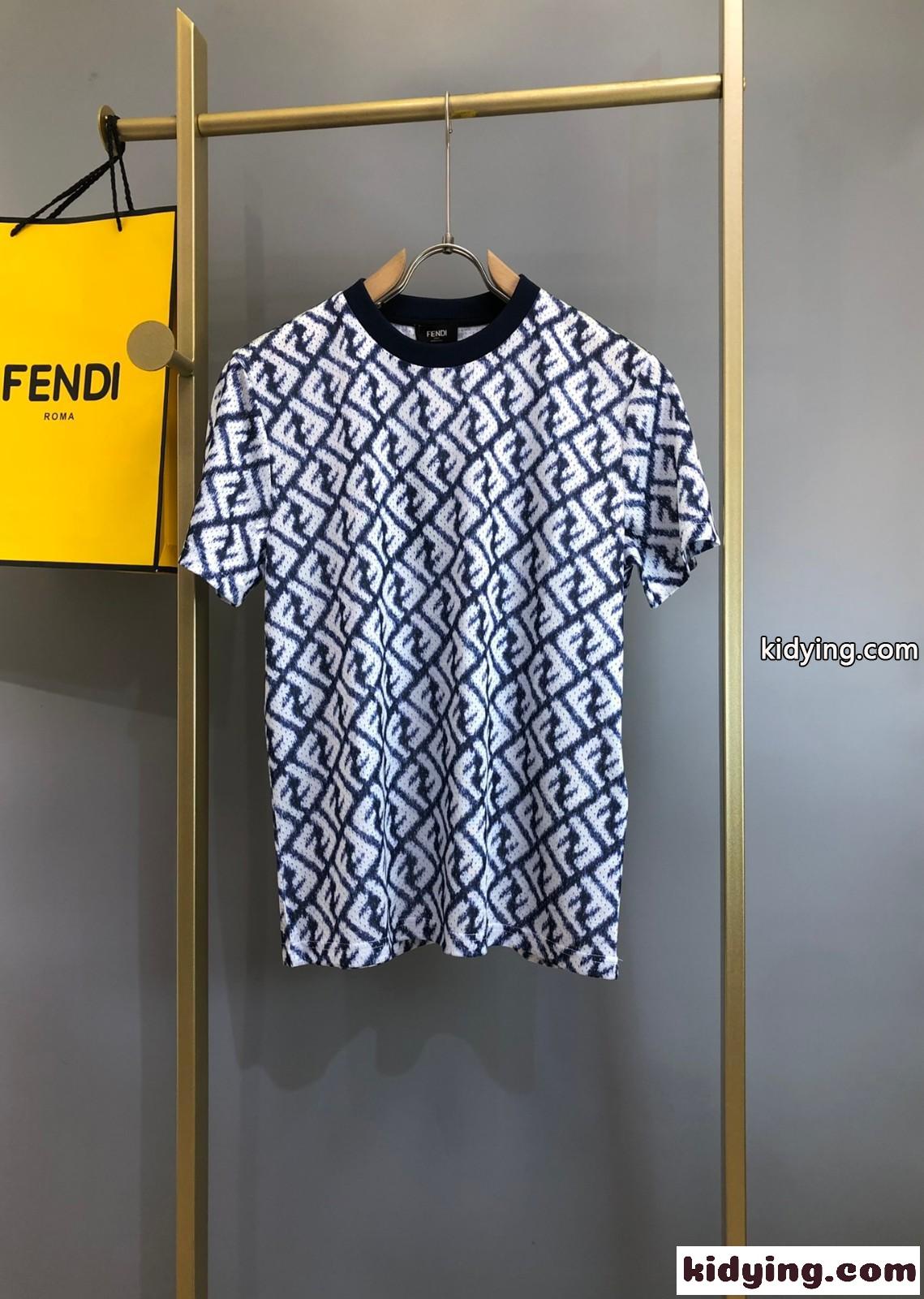 マルチカラー テクニカルメッシュ 半袖Tシャツ フェンディ Tシャツ コピー メンズ ファッション-0