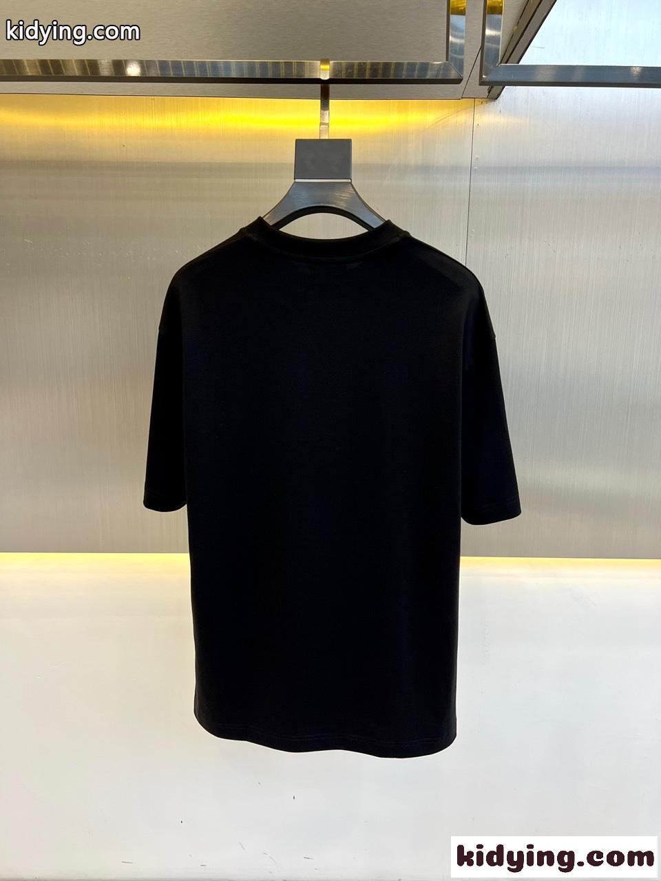 クリスチャン・ディオール Tシャツ コピー カジュアル プリント ブラック-4