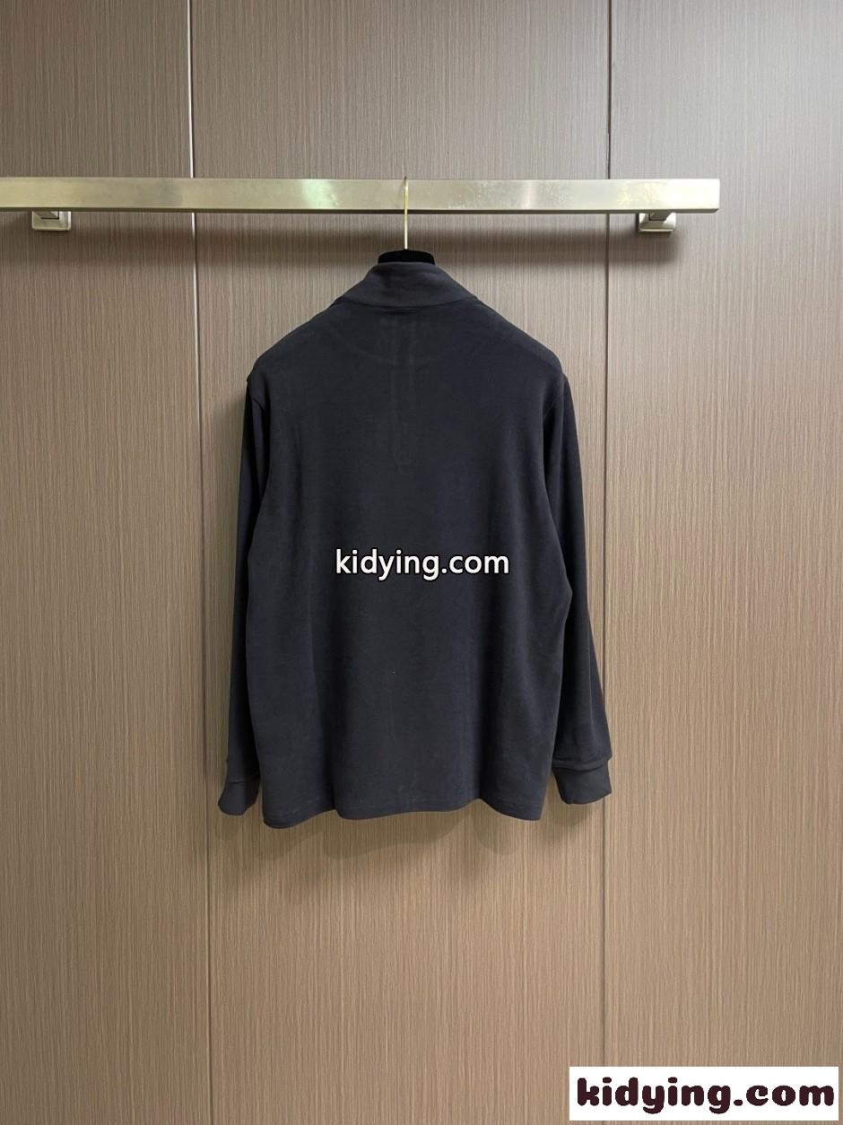 大人 洗練された ハーフジップトップス エルメネジルド・ゼニア Tシャツ 偽物 ブラック-0