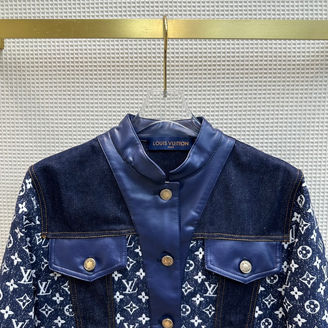 24AW LVNight 人気モノグラムデニムジャケット ルイヴィトン ジャケット 偽物-0