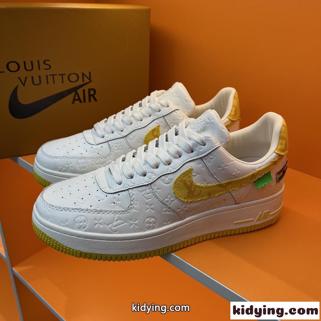 LV x OFF-WHITE x Nike 人気 おしゃれ カジュアル オフホワイト スニーカー コピー レースアップ-0