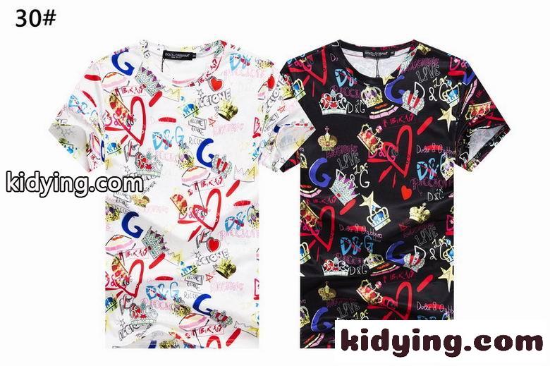 注目される ドルチェ&ガッバーナ Tシャツ コピー クールネック オシャレ 半袖 トップス 総柄 プリント メンズ 春夏-0