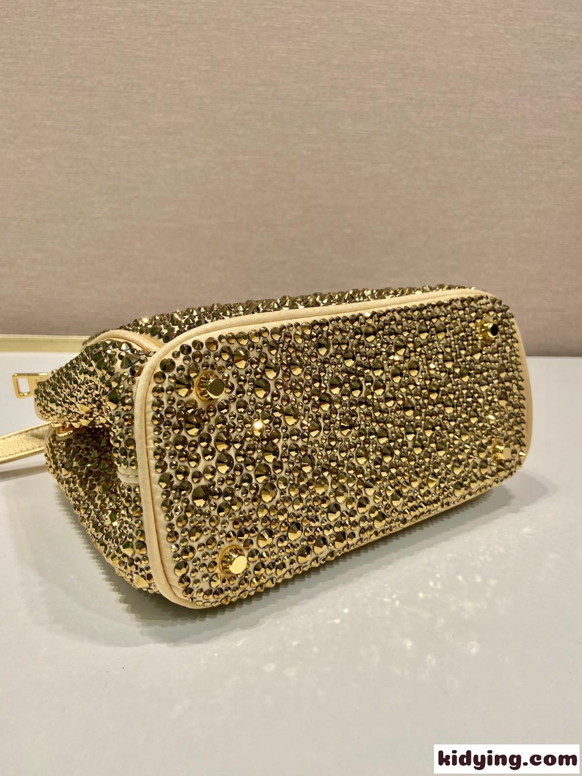 プラダ ガレリア クリスタル サテン ミニバッグ プラダ バッグ コピー ハンドバッグ-3