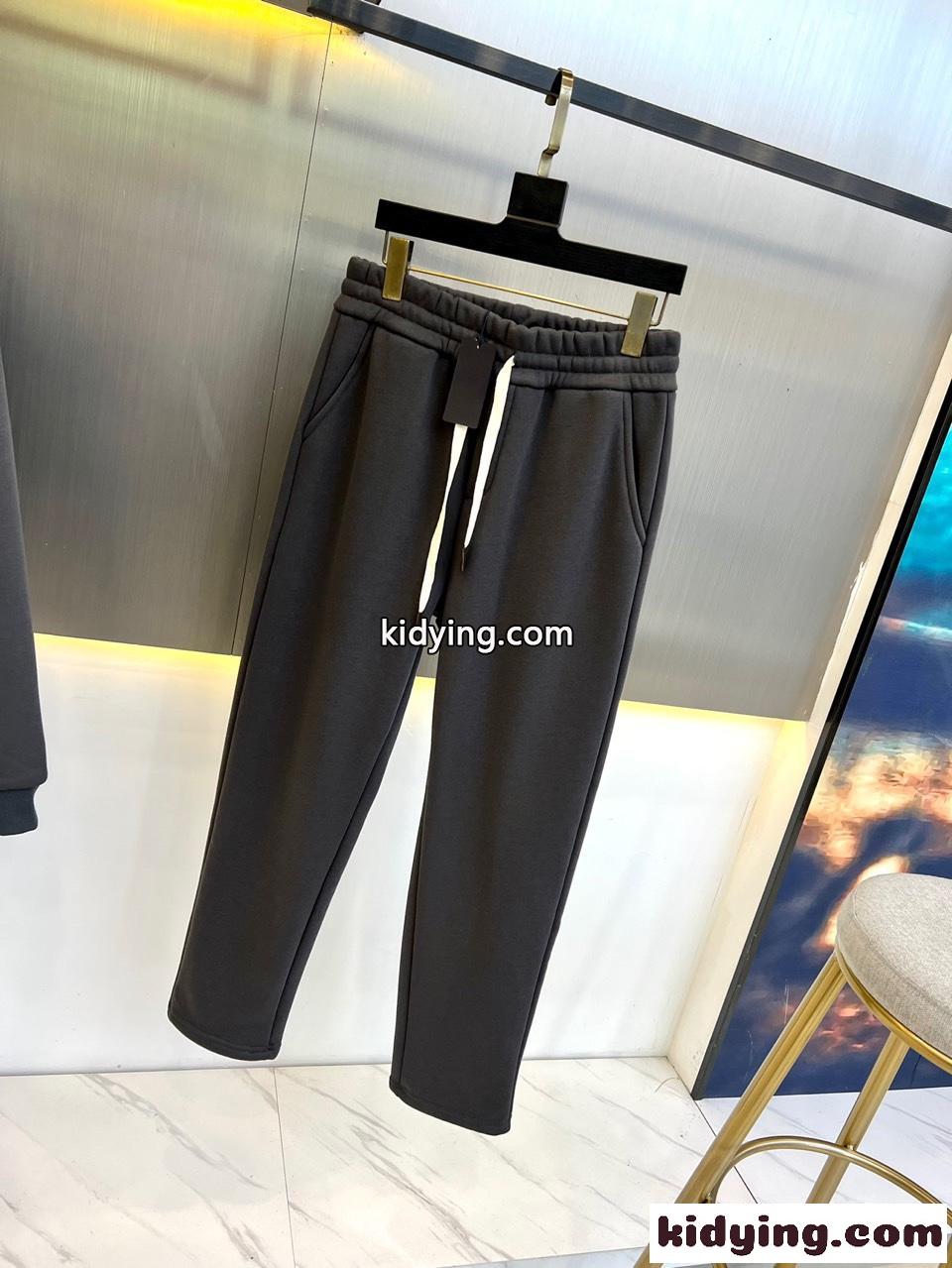 スウェットシャツ×スウェットパンツ 裏起毛 プラダ セットアップ 偽物 上下セット グレー-4