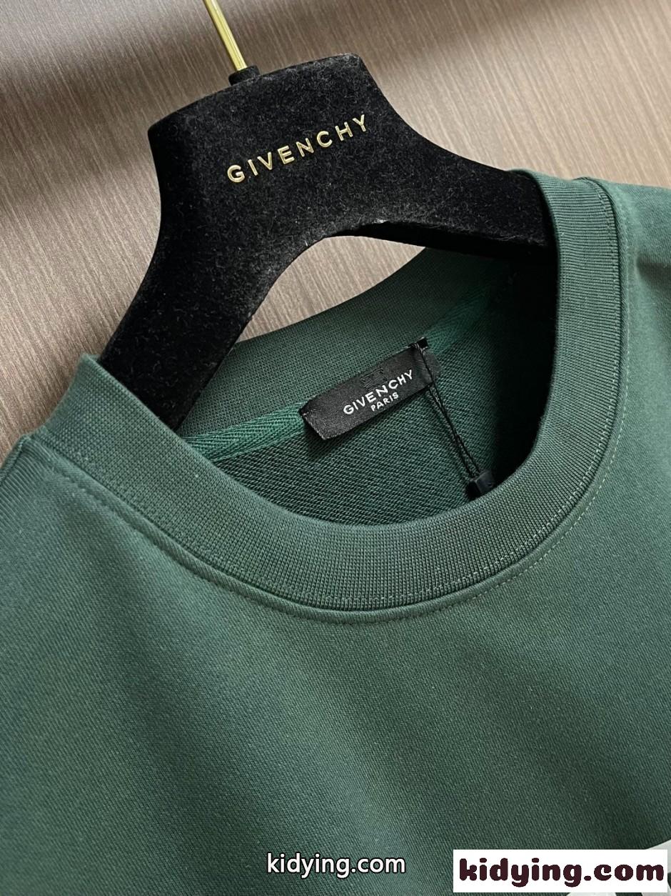 GIVENCHY 4Gロゴ コットン スウェットシャツ ジバンシィ Tシャツ 偽物 グリーン-4