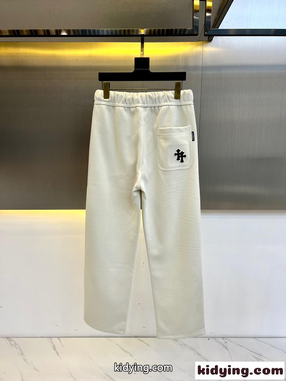 カジュアル クロムハーツ パンツ コピー ロゴ入り スウェットパンツ ベージュ-1