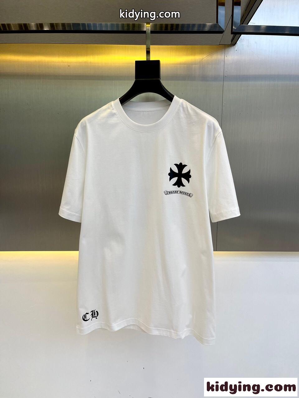 クロムハーツ Tシャツ コピー メンズシンプル 着回し 着心地いい コットン 半袖Tシャツ-0