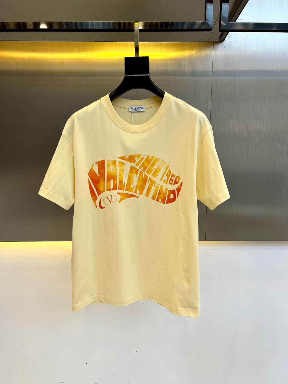 メンズ トップス ヴァレンティノ サーフプリント コットン Tシャツ コピー-0