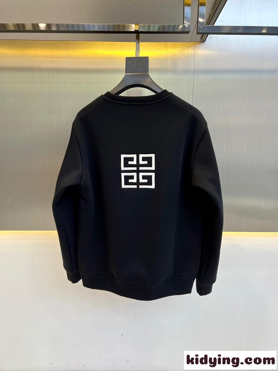 ジバンシィ Tシャツ コピー 秋冬 裏起毛 ロゴ スウェットシャツ 合わせやすい ブラック-0