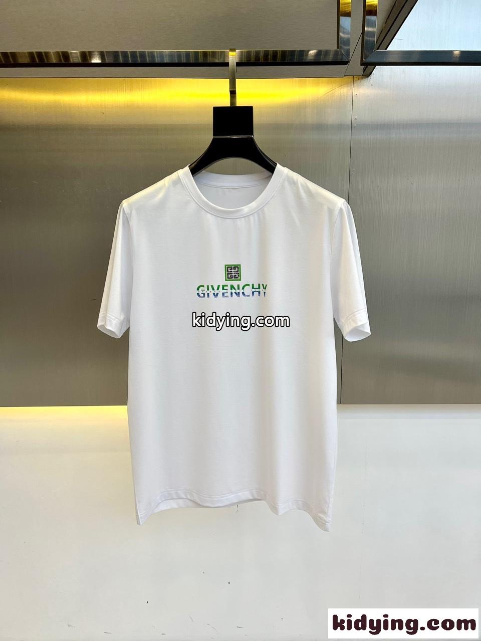 シンプル 快適 ロゴ入り 半袖Tシャツ ジバンシィ Tシャツ 偽物 ホワイト-1
