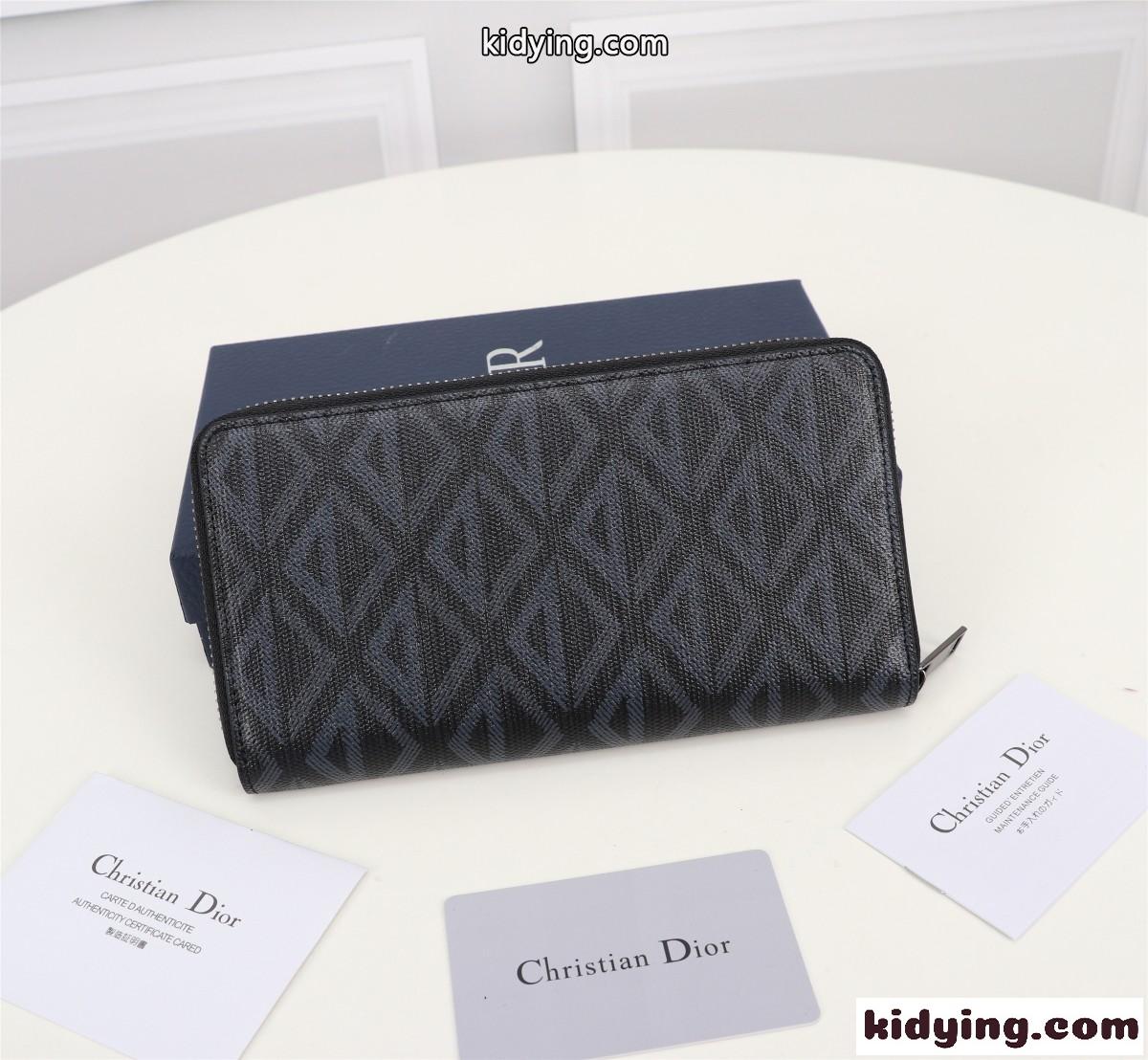 クリスチャン・ディオール 財布 コピー ロングジップウォレット CD Diamond キャンバス-1