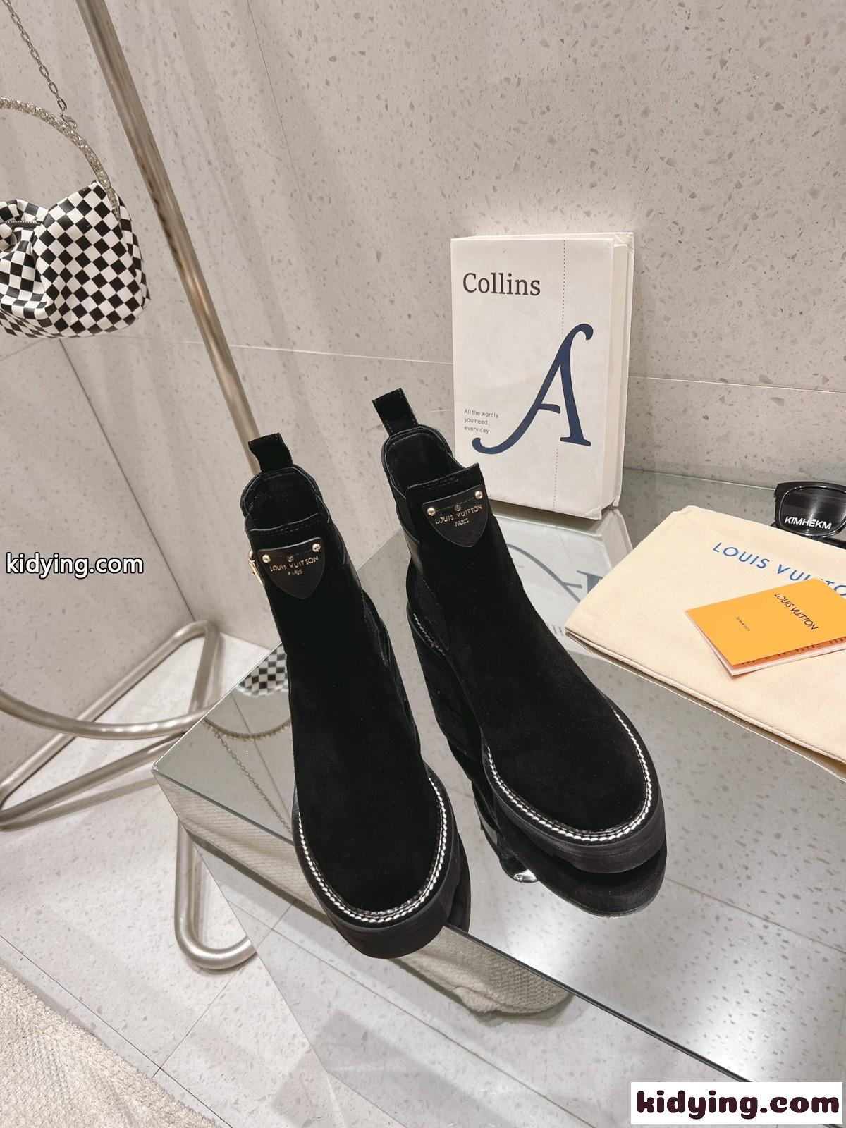 LV Beaubourg アンクルブーツ ルイヴィトン ブーツ スーパーコピー ブラック-2