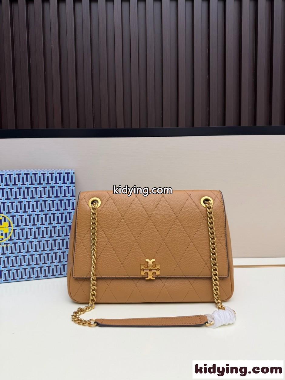 Tory Burch チャーリー キルト ショルダーバッグ トリーバーチ コピー ブラウン-0