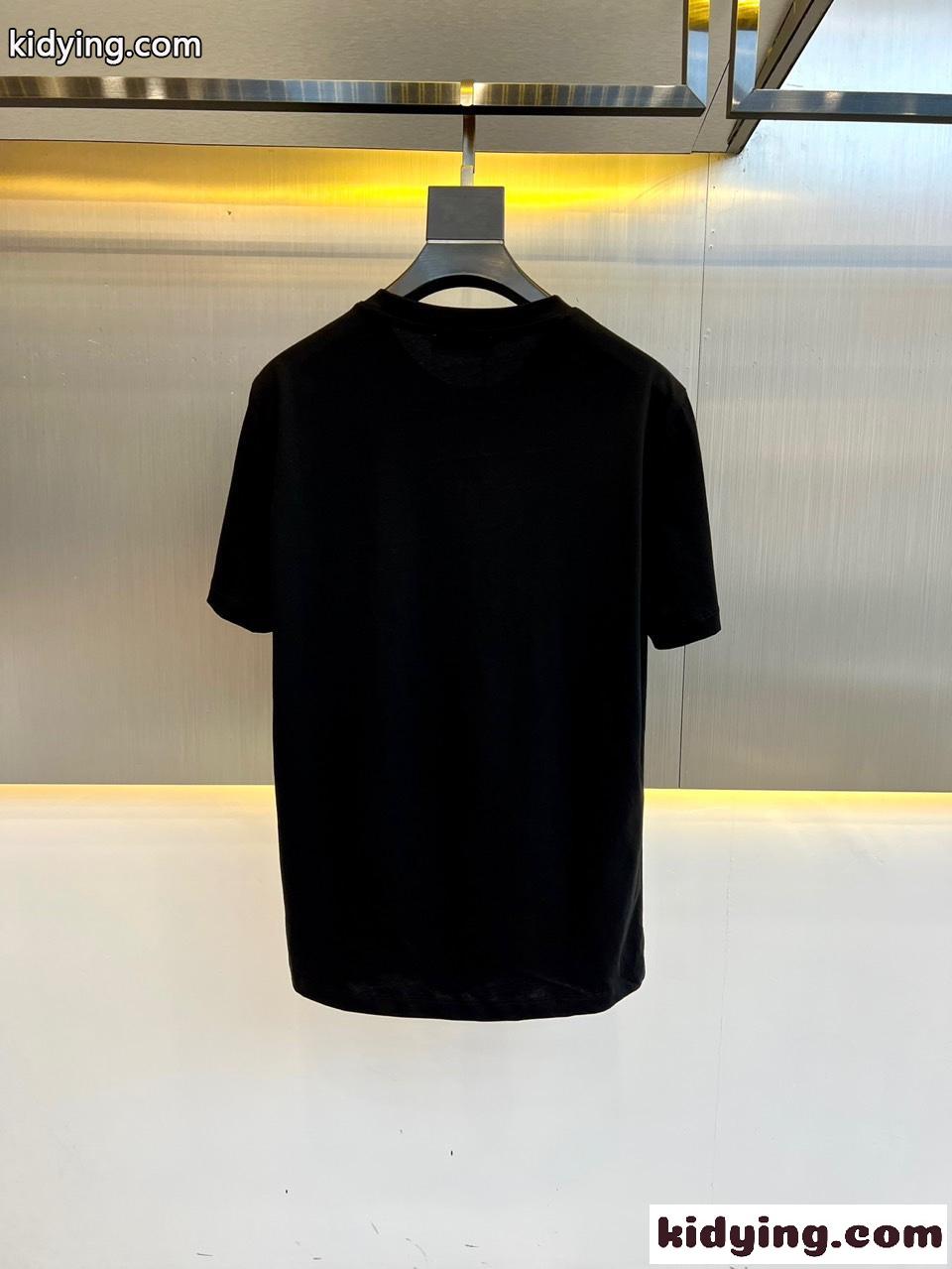 シンプル ロゴ プリント クルーネック ヒューゴ・ボス Tシャツ コピー 半袖 ブラック-4