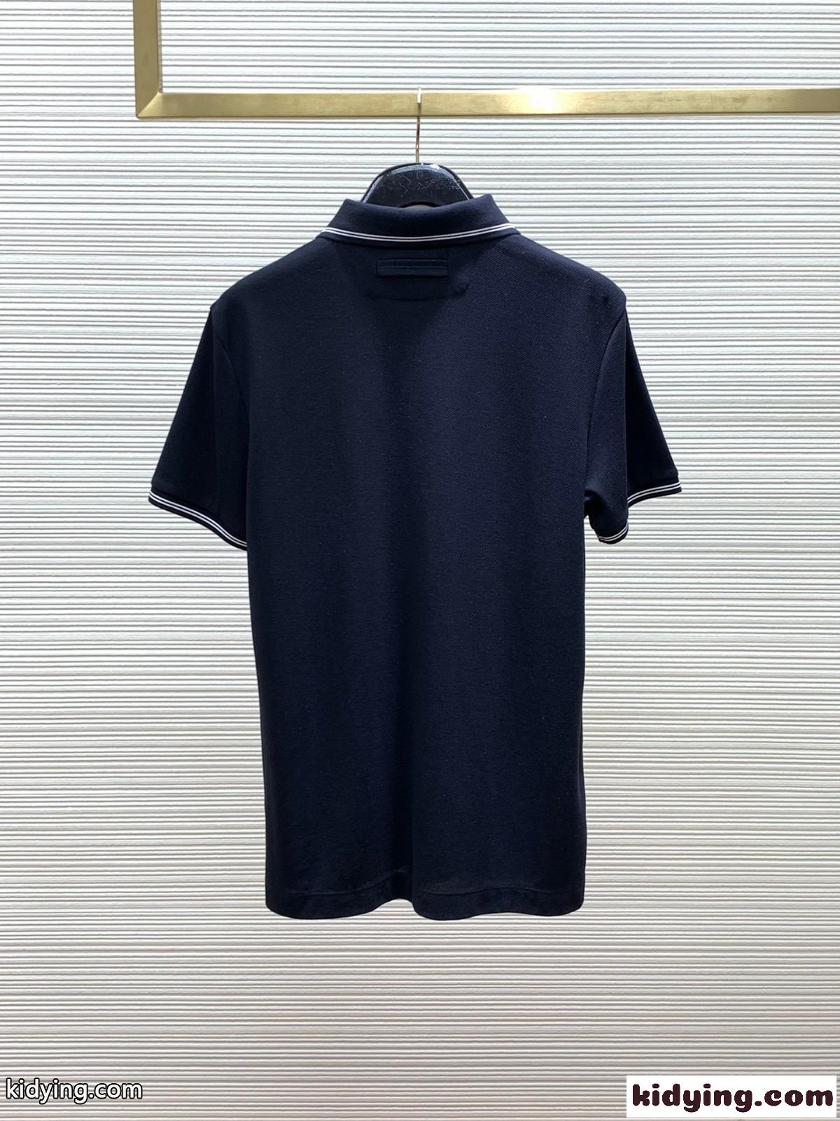 エルメネジルド・ゼニア Tシャツ コピー カジュアル コットン 半袖 ポロシャツ ブラック-4