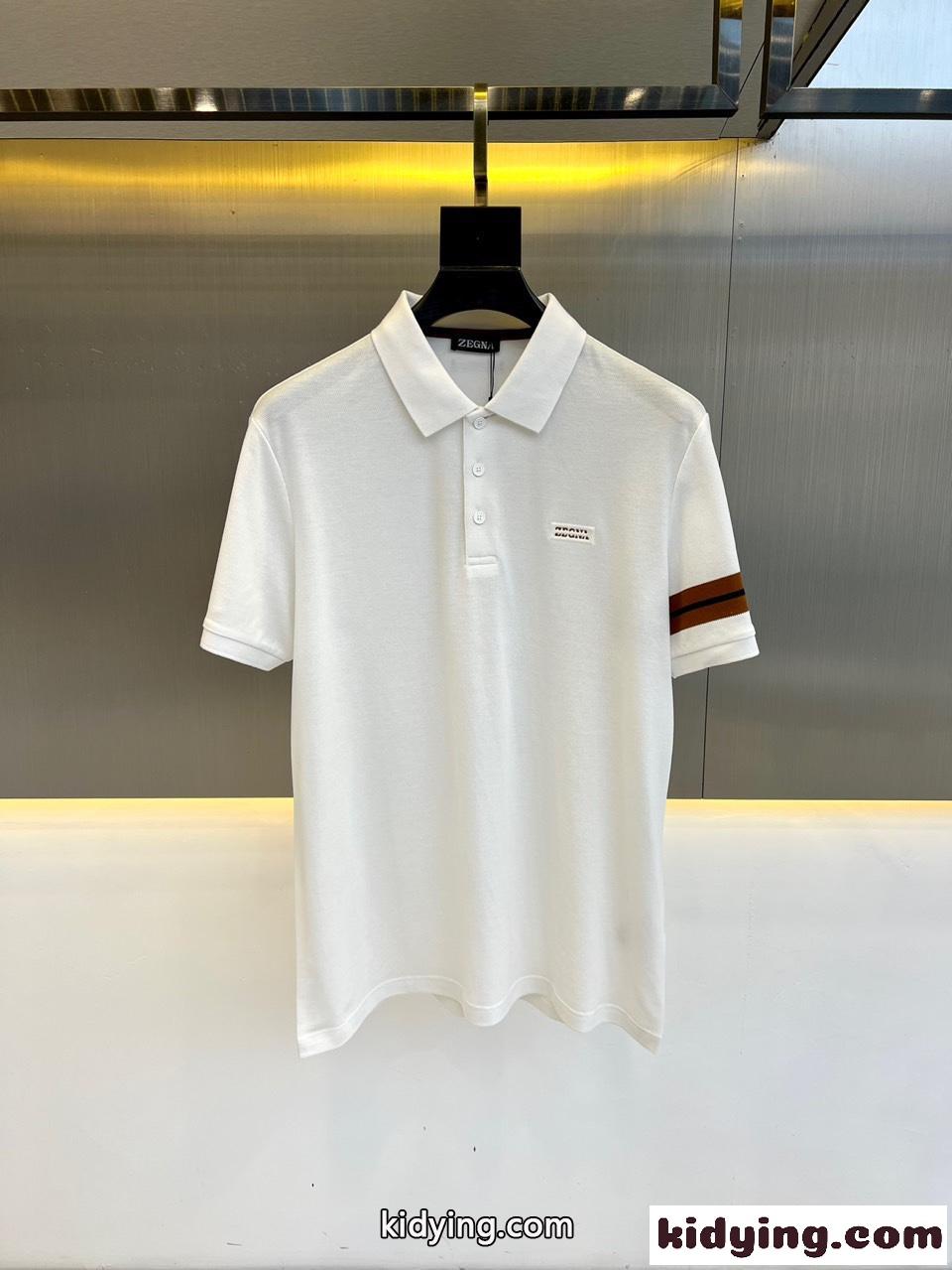 カジュアル 定番 エルメネジルド・ゼニア Tシャツ コピー 半袖ポロシャツ ホワイト-0