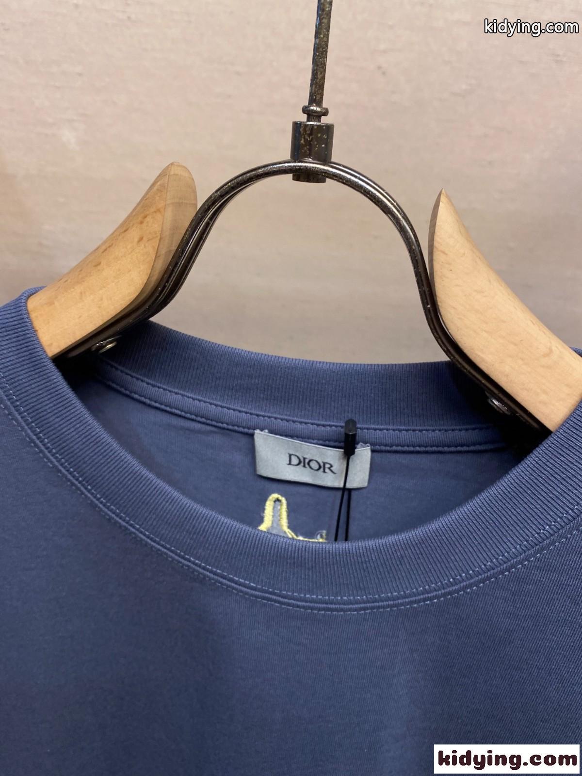 DIOR AND LEWIS HAMILTON Tシャツ クリスチャン・ディオール Tシャツ コピー ブルー-2