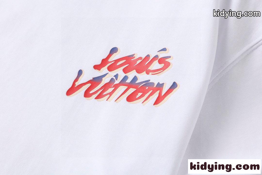 おしゃれ カジュアル プリント 柔らかい 快適 ルイ・ヴィトン tシャツ コピー クルーネック 半袖 トップス-3