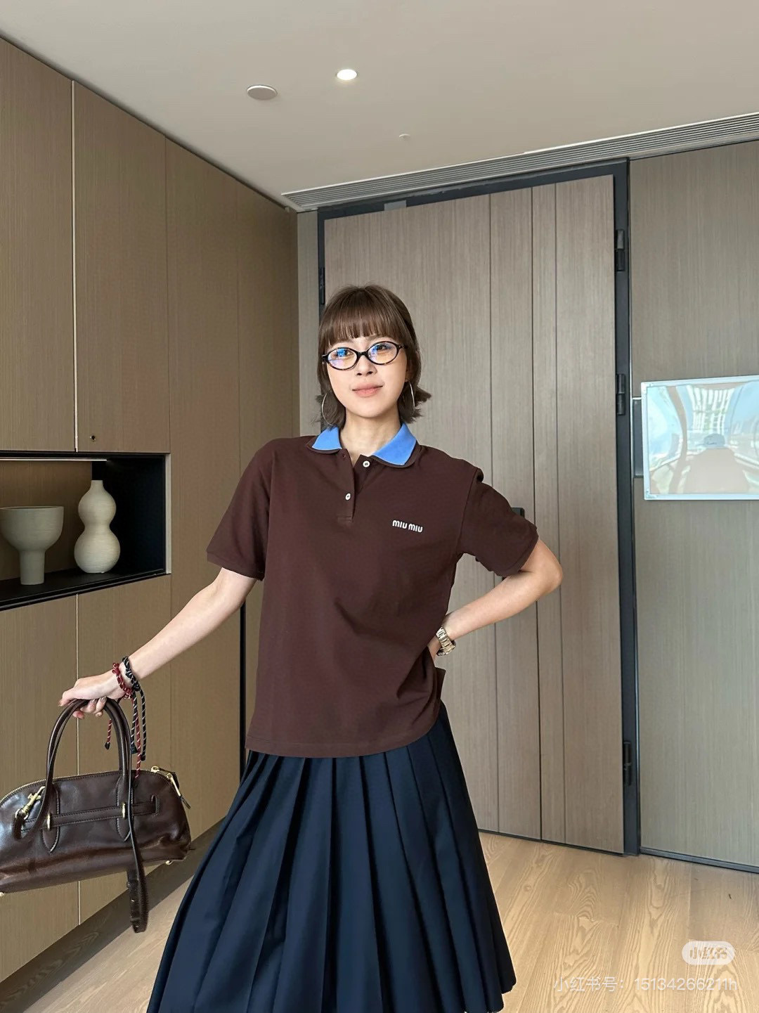 おしゃれ ロゴ刺繍 半袖 ポロシャツ ミュウミュウ Tシャツ コピー 合わせやすい-5