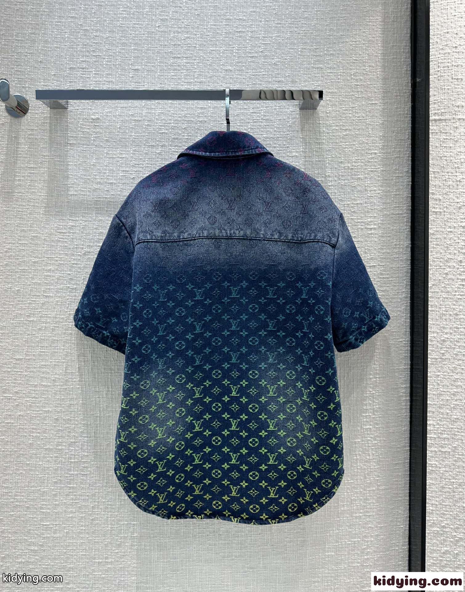 モノグラム ショートスリーブ デニムシャツ ルイヴィトン シャツ コピー お洒落 メンズ-4