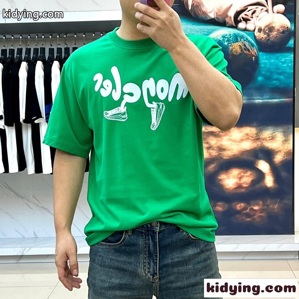 カジュアル 定番 コットンジャージ 半袖Tシャツ モンクレール Tシャツ コピー グリーン-2