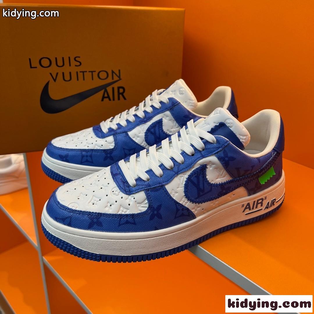 LV x OFF-WHITE x Nike おしゃれ 人気 レースアップ 配色 オフホワイト スニーカー コピー メンズ 靴-0
