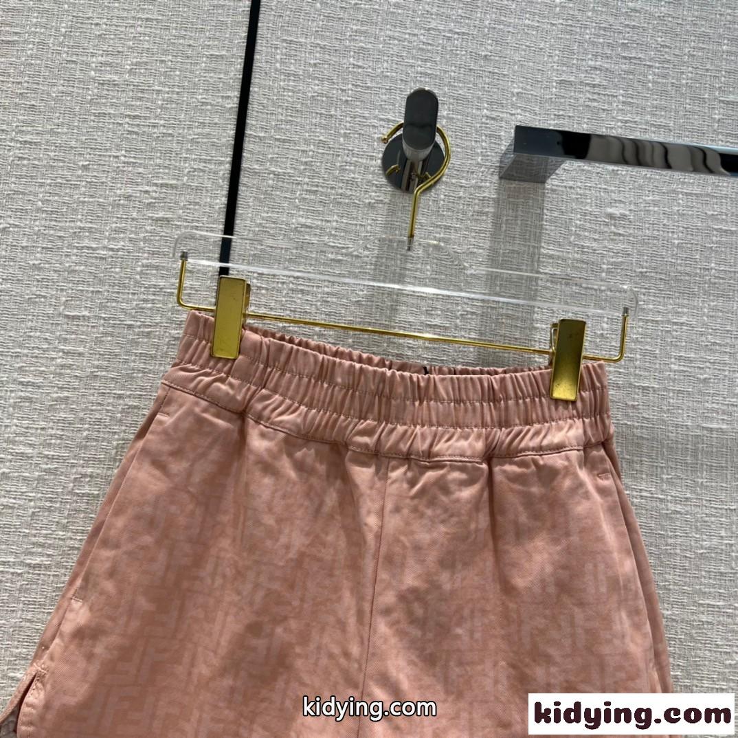 フェンディ パンツ コピー レディース お洒落 人気 ウエストゴム ショートパンツ-4