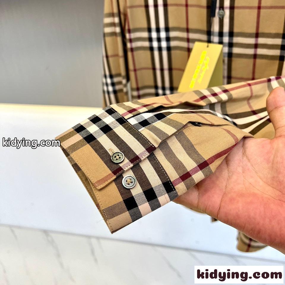 定番 コットン チェックシャツ バーバリー シャツ コピー ロングスリーブ-1