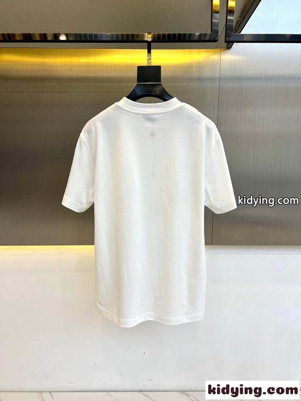 シンプル ロゴプリント クルーネック 半袖Tシャツ モンクレール Tシャツ コピー ホワイト-3