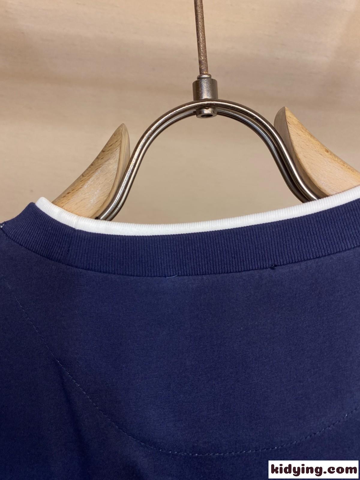 おしゃれ コットン 半袖Tシャツ プラダ Tシャツ コピー ユニセックス ブルー-4