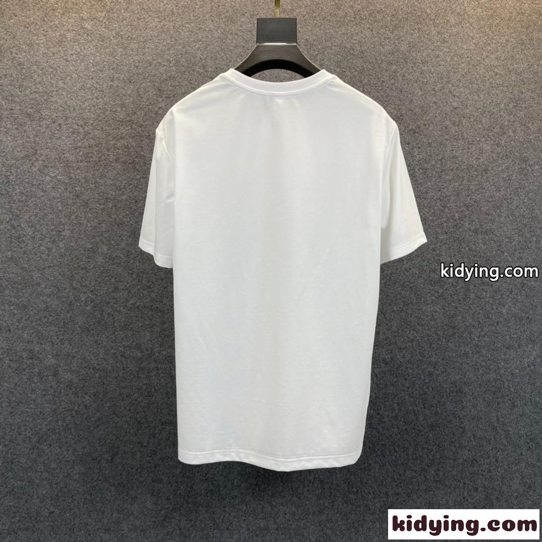 オシャレ プリント カジュアル クールネック コットン メンズ 半袖 トップス ジバンシィ Tシャツ コピー 快適-3