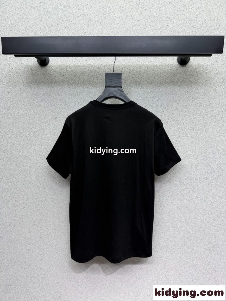 スパンコール シグネチャーTシャツ コットン ルイ・ヴィトン Tシャツ コピー ブラック-1