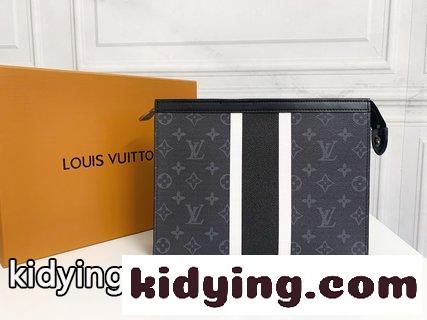 ルイヴィトン 財布 薄型 実物写真と一致して このスタイルの頑丈な新しいPochette Voyage中号手袋は個人の必需品を簡単に収納できる コピー-1