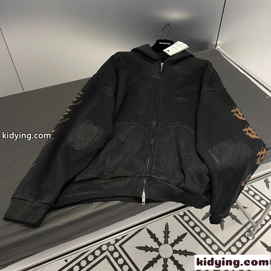 大人気 バレンシアガ HEAVY METAL ジップアップ HOODIE オーバーサイズ コピー-1