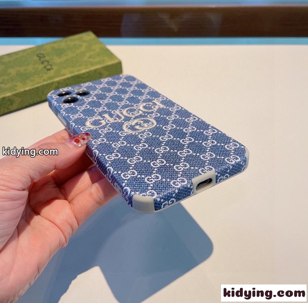 おしゃれ ロゴ 刺繍入り グッチ アイフォンケース コピー iPhone13 人気 アイフォンカバー 全面保護 耐衝撃-3