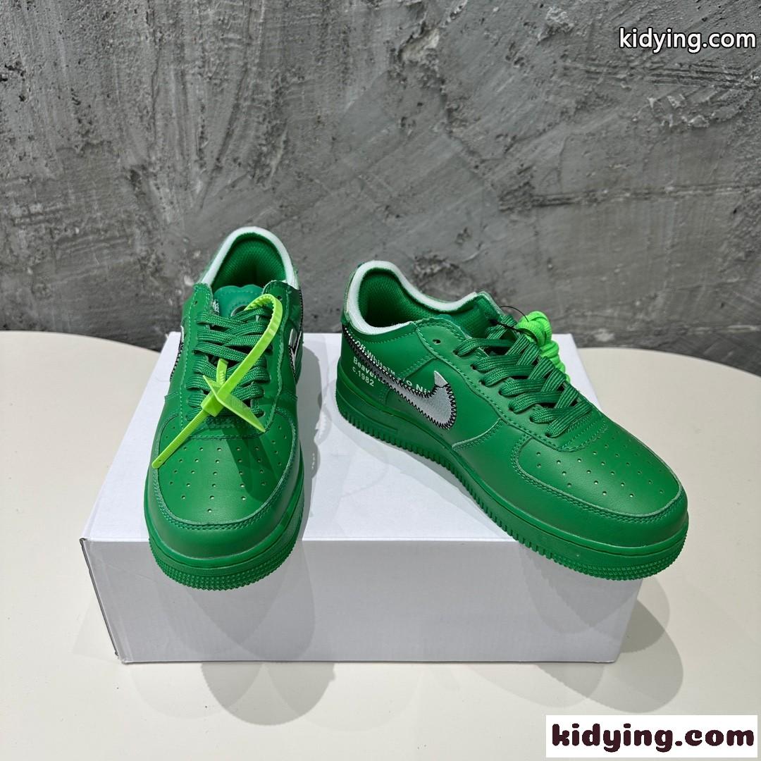 大人気 OFF-WHITE X Air Force 1 オフホワイト スニーカー コピー グリーン-2
