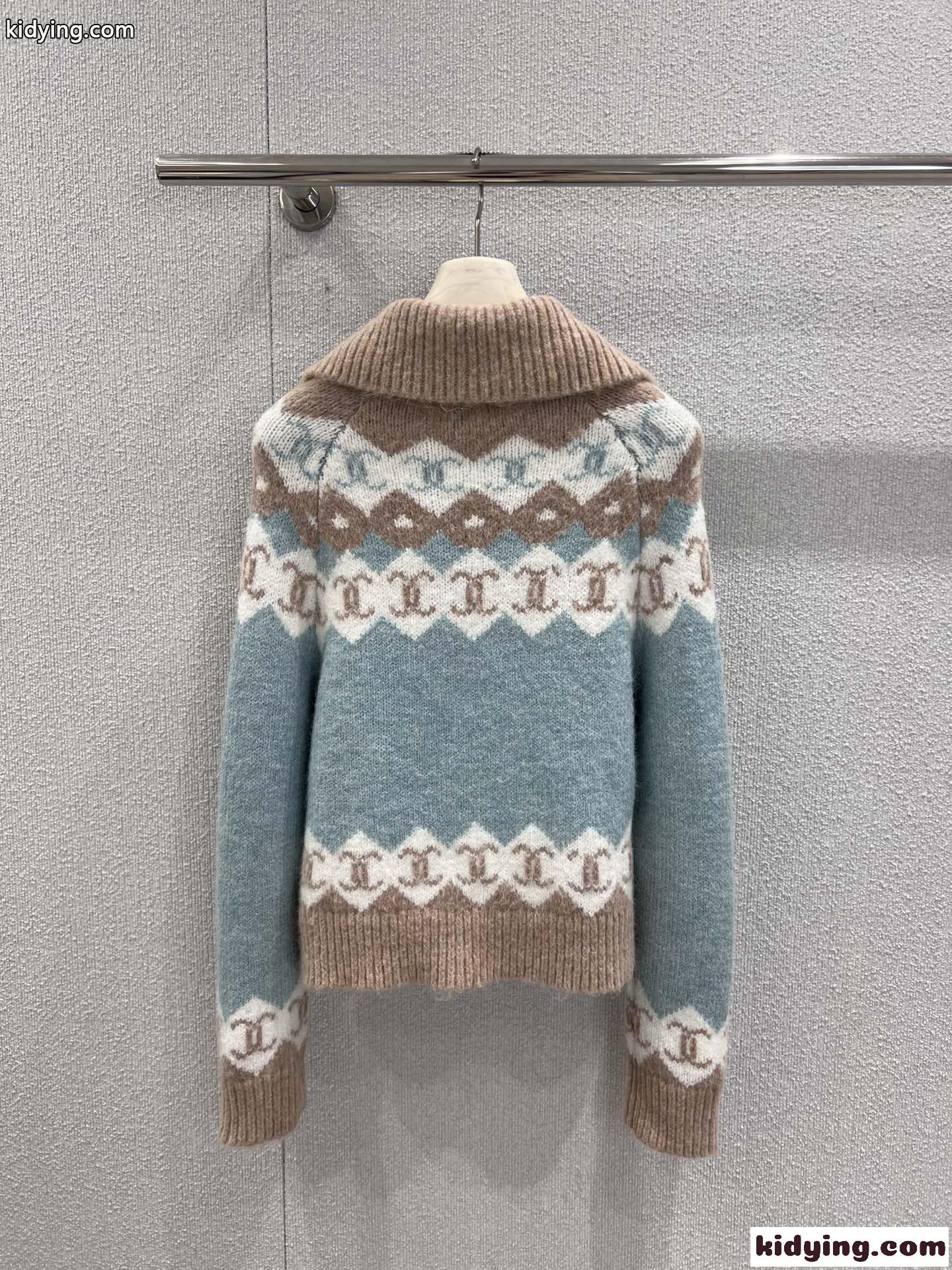 秋冬 CCロゴ ジップアップ カーディガン シャネル ニット コピー カシミヤ-2