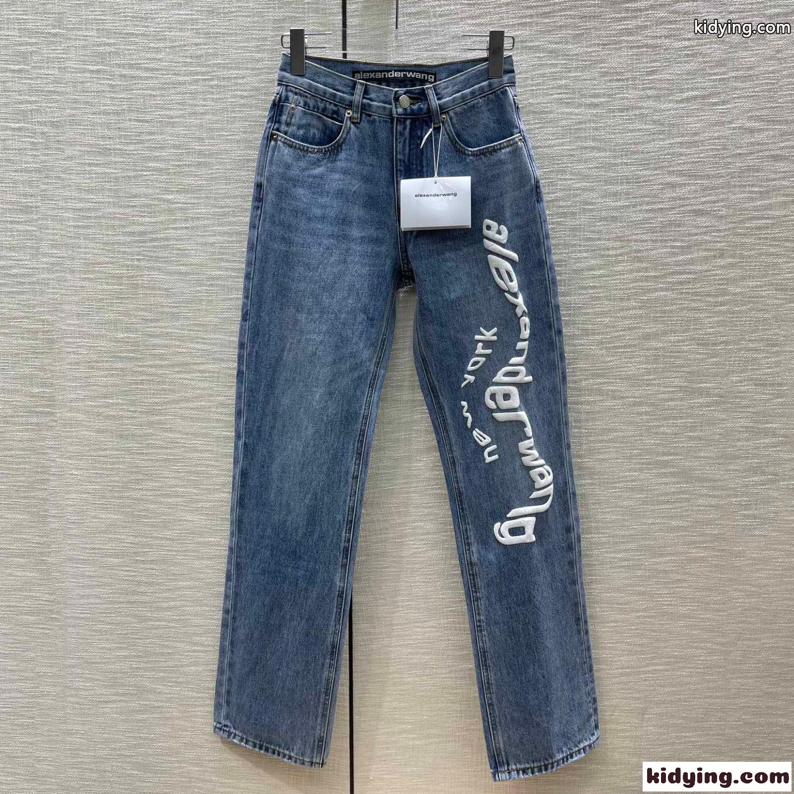 おしゃれ ロゴ ストレート デニムパンツ アレキサンダーワング ジーンズ コピー-4