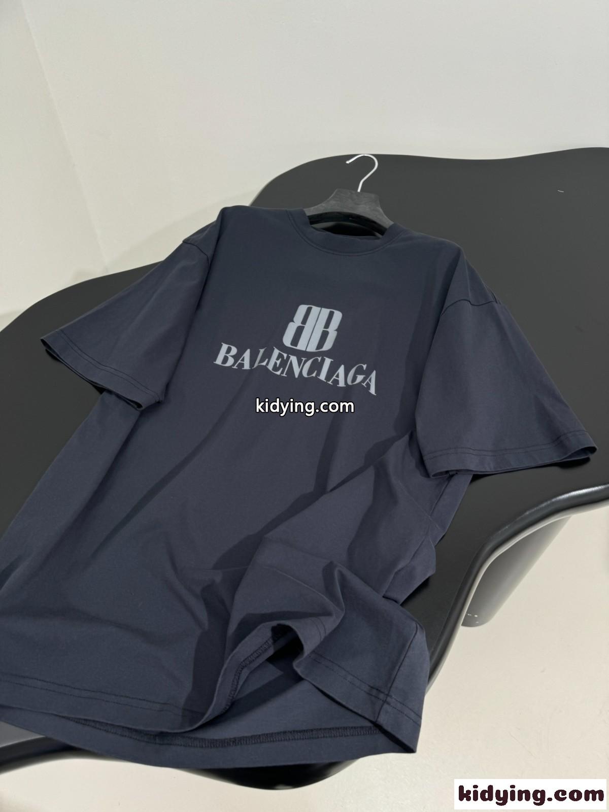 ユニセックス オーバーサイズ 半袖Tシャツ バレンシアガ Tシャツ コピー ブラック-3