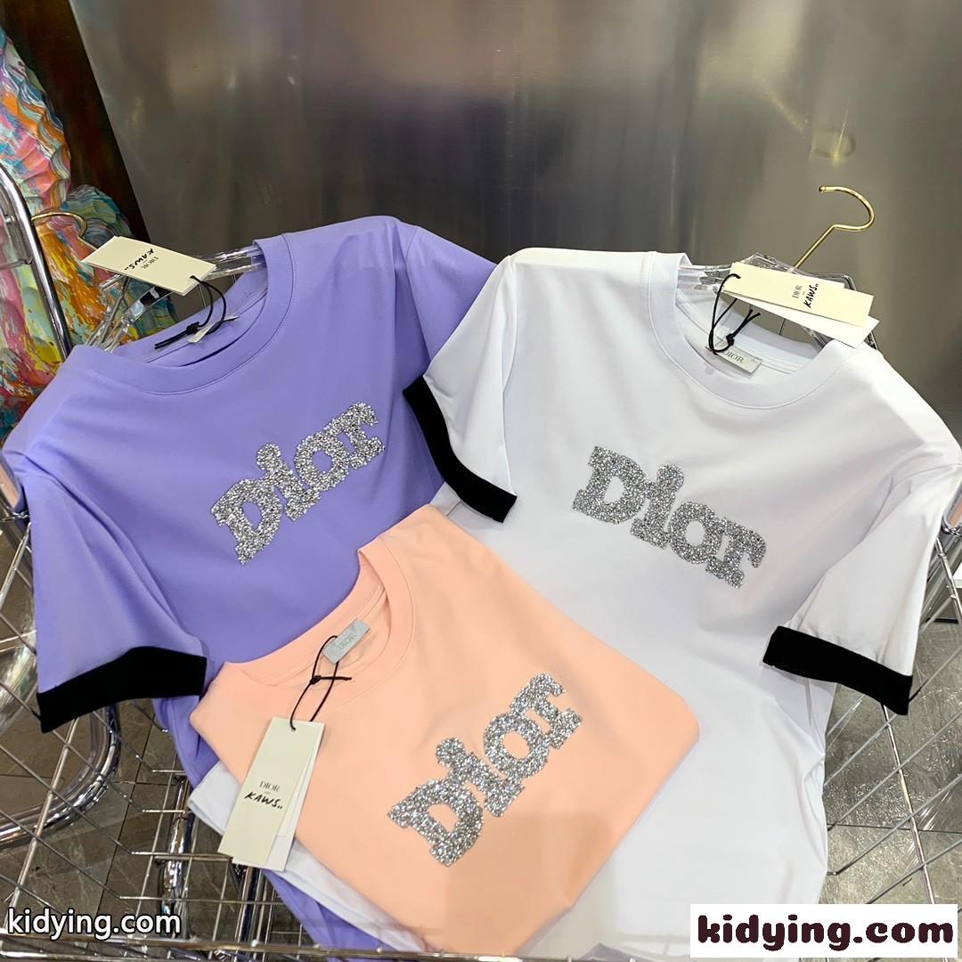 春夏新作 ベーシック 定番 3色 クリスチャン・ディオール 半袖tシャツ コピー ラウンドネック プルオーバー-0