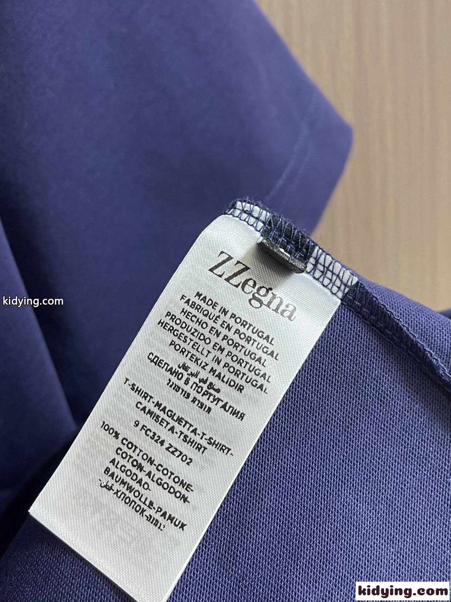 シンプル ロゴ クルーネック 半袖Tシャツ エルメネジルド・ゼニア Tシャツ コピー-4