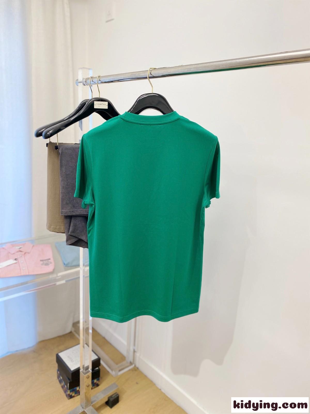 シンプル ロゴパッチ ドルチェ&ガッバーナ Tシャツ コピー 半袖Tシャツ グリーン-3